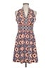 Wisp Print Orange Casual Dress Size 8 Petite - photo 1