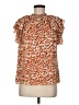 DR2 100% Polyester Orange Short Sleeve Blouse Size M - photo 1