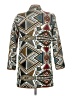 Mango 100% Polyester Print Brown Coat Size XS - photo 2