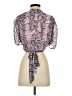 Aqua 100% Polyester Purple Short Sleeve Blouse Size S - photo 2