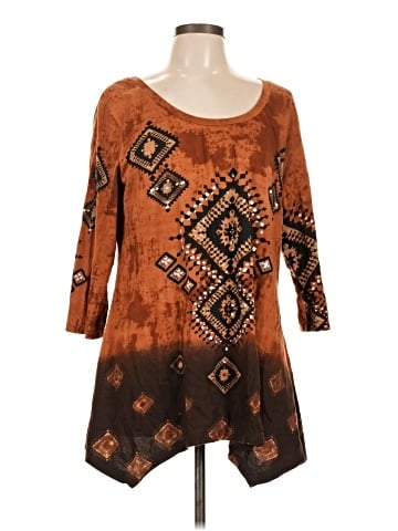 Collections etc. 3/4 Sleeve Top (view 1)