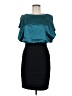 Sangria Color Block Teal Cocktail Dress Size 6 - photo 1