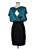 Sangria Color Block Teal Cocktail Dress Size 6 - photo 2