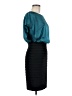 Sangria Color Block Teal Cocktail Dress Size 6 - photo 4