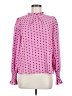 Shein Polka Dots Pink Long Sleeve Blouse Size 6 - photo 1