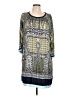 M.S.S.P. 100% Polyester Print Teal Casual Dress Size L - photo 1