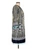 M.S.S.P. 100% Polyester Print Teal Casual Dress Size L - photo 4