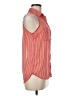 Maude 100% Polyester Stripes Red Sleeveless Blouse Size M - photo 4