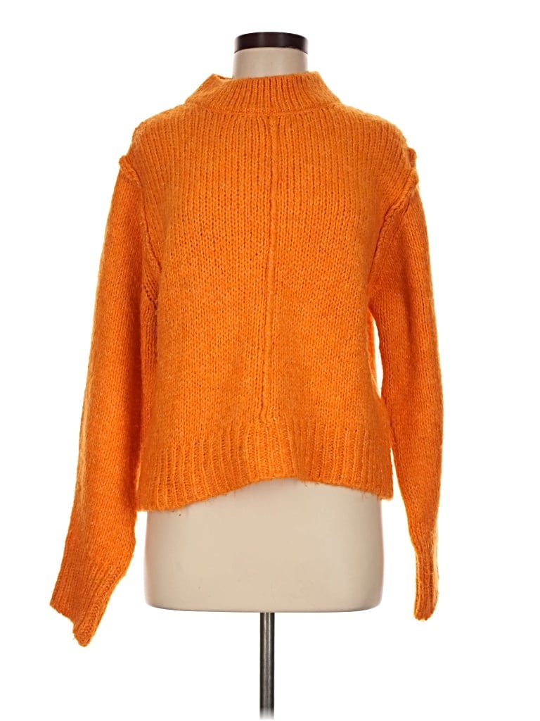 Pre-owned Topshop Turtleneck Sweater In Orange