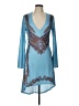 Unbranded Paisley Blue Cocktail Dress Size L - photo 1