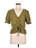 Topshop Green Short Sleeve Top Size 6 - photo 1