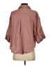 Athleta 100% Cotton Brown 3/4 Sleeve Button-Down Shirt Size S - photo 2