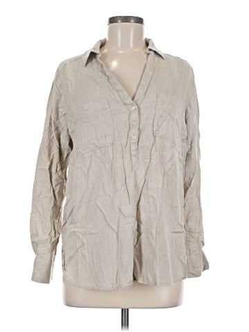 Ann Taylor LOFT Outlet 3/4 Sleeve Button-Down Shirt (view 1)