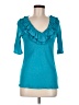 Express Teal 3/4 Sleeve Top Size M - photo 1