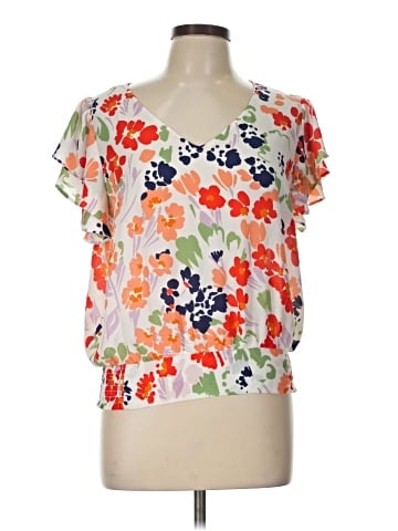 Ann Taylor Factory Short Sleeve Blouse (view 1)