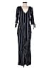 Wild Fable 100% Rayon Stripes Black Jumpsuit Size M - photo 1