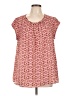 DR2 100% Polyester Pink Short Sleeve Blouse Size L - photo 1