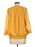 Christopher & Banks 100% Polyester Yellow 3/4 Sleeve Blouse Size L - photo 2