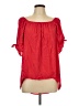 Venus 100% Viscose Red Short Sleeve Blouse Size L - photo 1