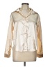 Unbranded 100% Polyester Metallic Ivory Long Sleeve Blouse Size L - photo 1