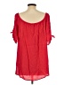Venus 100% Viscose Red Short Sleeve Blouse Size L - photo 2