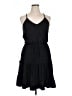 Unbranded Solid Black Casual Dress Size XL - photo 1