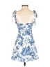 Kourt 100% Polyester Floral Blue Cocktail Dress Size 2 - photo 2