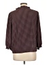 CeCe Houndstooth Burgundy 3/4 Sleeve Blouse Size L - photo 2