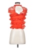 River Island 100% Polyester Orange Sleeveless Top Size 4 - photo 2