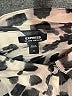 Express 100% Polyester Animal Print Silver Long Sleeve Blouse Size M - photo 7