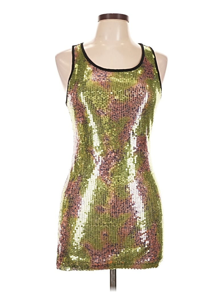 Pre-owned Twenty One Tank Top Gold Strapless Neckline Tops