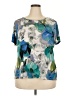 East5th Teal Short Sleeve Blouse Size 2X - photo 1