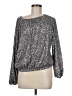 Vince Camuto Metallic Silver Long Sleeve Blouse Size M - photo 1