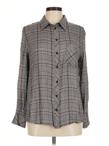 Cosmic Blue Love Long Sleeve Button-Down Shirt (view 1)