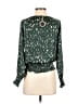 Hazel 100% Polyester Green Long Sleeve Blouse Size XS - photo 2