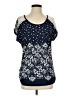 Agenda Stars Blue Short Sleeve Top Size S - photo 1