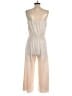 Aqua Metallic Ivory Jumpsuit Size M - photo 2