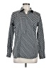 Talbots Polka Dots Silver Long Sleeve Button-Down Shirt Size 8 - photo 1