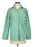 MNG Stripes Green 3/4 Sleeve Button-Down Shirt Size 2 - photo 1
