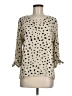 Papermoon 100% Polyester Ivory 3/4 Sleeve Blouse Size M - photo 1