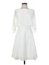 DKNY 100% Polyester White Cocktail Dress Size 4 - photo 1