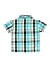 Mick Mack Ltd Checkered-gingham Teal Short Sleeve Button-Down Shirt 12-18 MO / 18 MO - photo 2