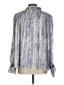 TCEC 100% Polyester Silver Long Sleeve Blouse Size L - photo 2