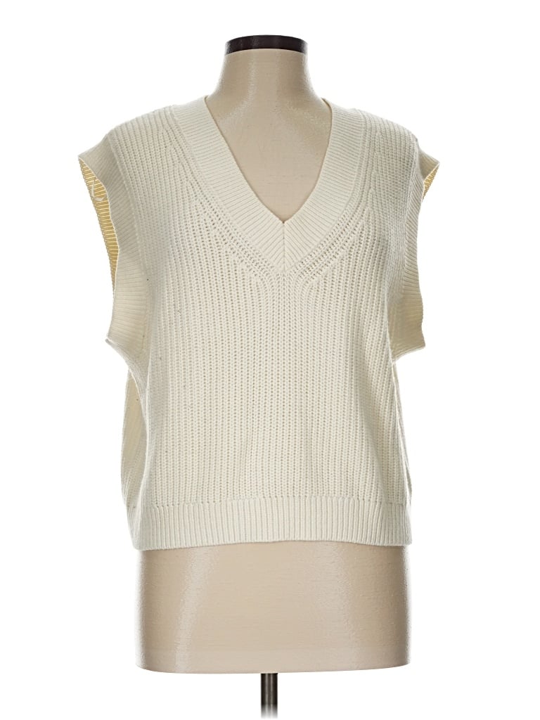 Pre-owned Divided By H&m Sweater Vest In Ivory