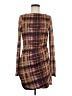 Assorted Brands Plaid Brown Casual Dress Size M - photo 1