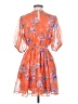 Code x Mode 100% Polyester Floral Orange Casual Dress Size S - photo 2