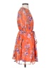 Code x Mode 100% Polyester Floral Orange Casual Dress Size S - photo 4