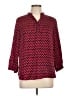 Elizabeth McKay Red 3/4 Sleeve Silk Top Size 10 - photo 1
