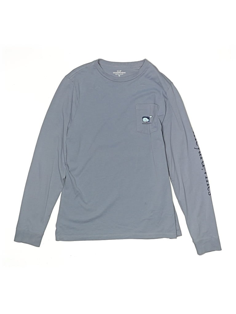 Pre-owned Vineyard Vines Kids' Long Sleeve T-shirt In Blue