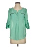 My Michelle 100% Polyester Green 3/4 Sleeve Blouse Size S - photo 1